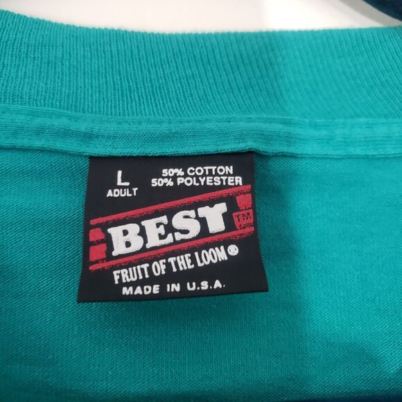 Vintage 90s Louisiana State Flower Magnolia Graphic Tee Size L Single Stitch - Picture 4 of 9